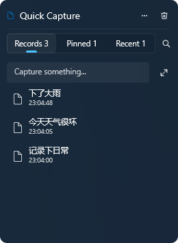 DeskBox quick capture widget
